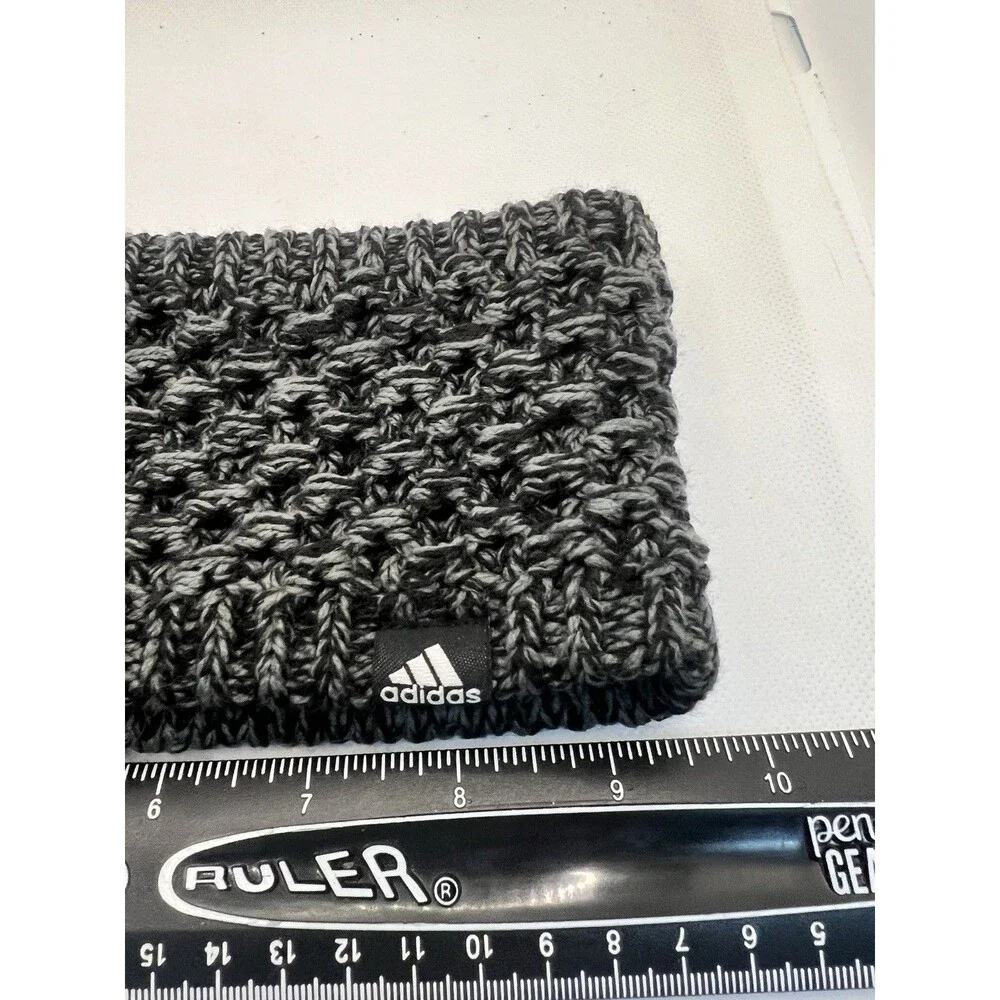 Adidas Knit Fleece Lined Headband blue black winter gray women's